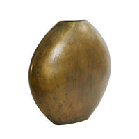 VASE Positano Bronze 53/7/53 cm - Bronzefarben, Metall (53cm) - Light & Living