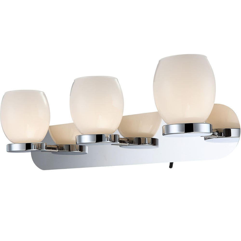 LED WANDLEUCHTE DANO Chrom Silber - Silberfarben, Glas (39/10/11cm) - Globo Lighting