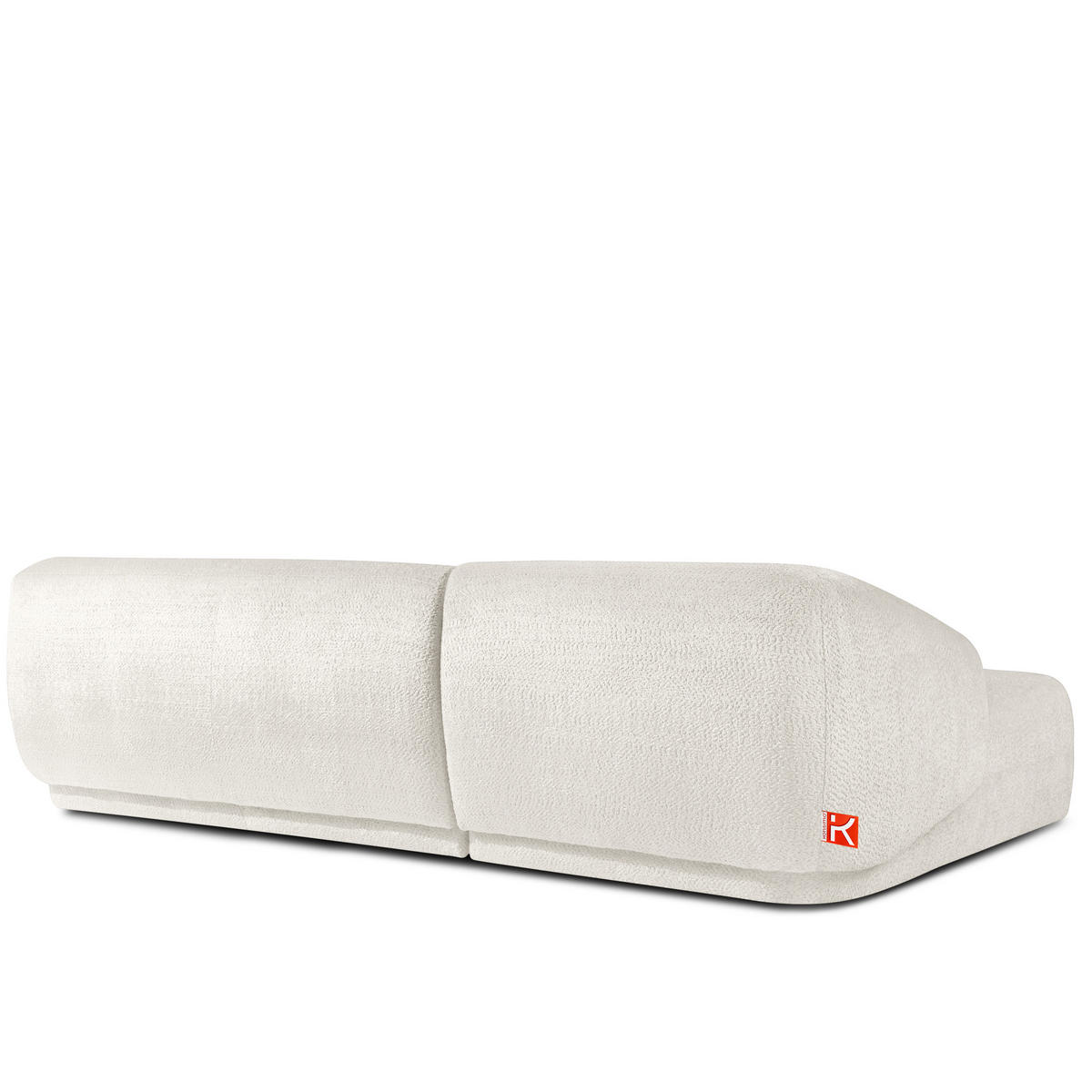 ECKSOFA LINKS VIRA, Weiß, Chenille - Schwarz/Weiß, Holz/Holzwerkstoff (300/160cm) - KONSIMO®