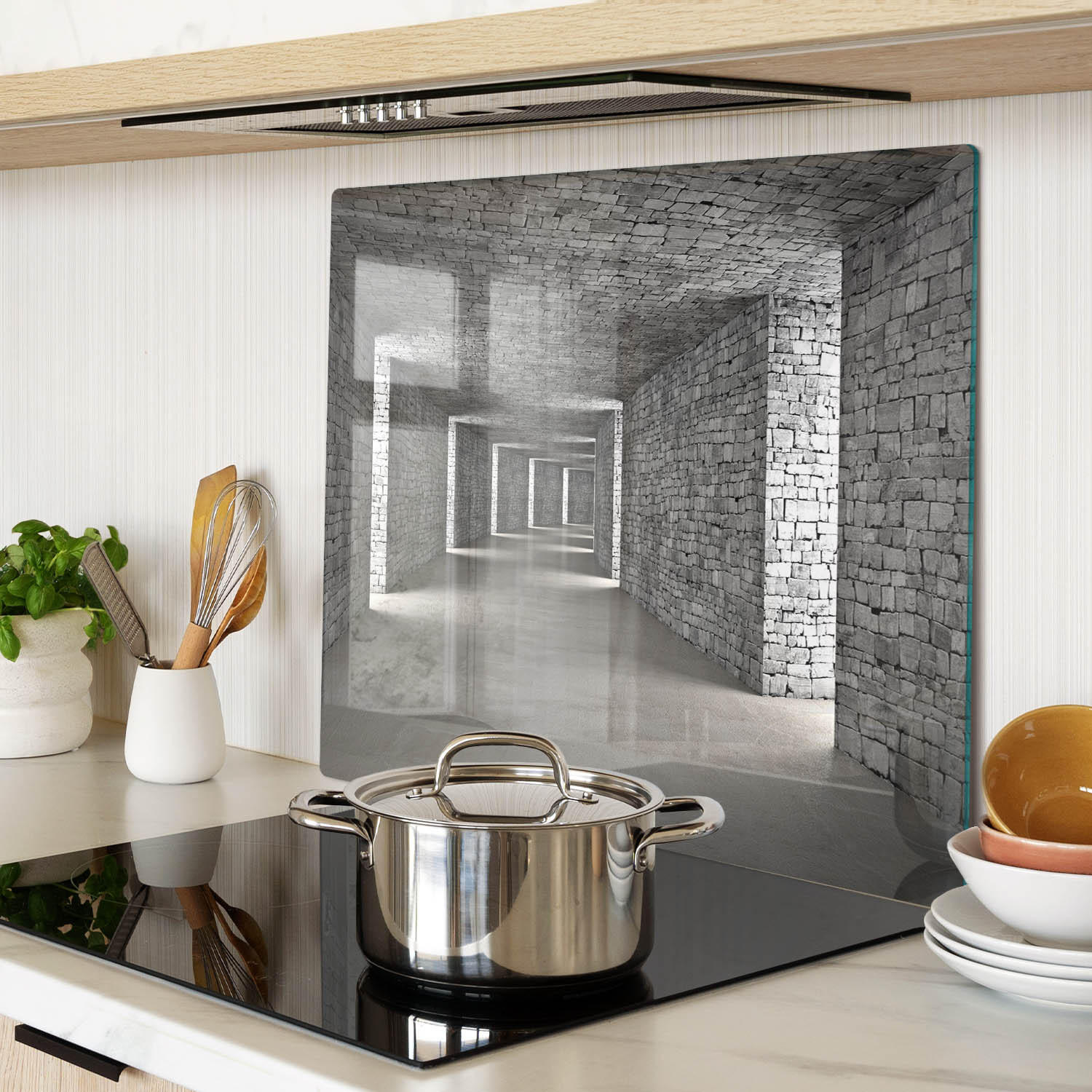 GLASPLATTE 60x52 cm Ziegel - Grau, Glas (60/0.4/52cm) - TULUP