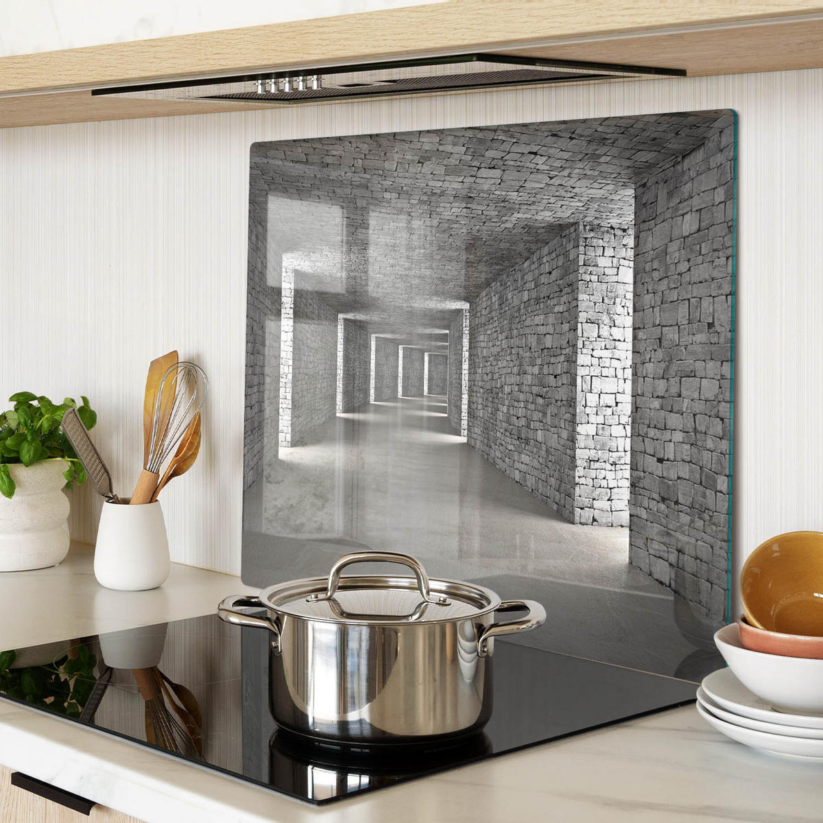 GLASPLATTE 60x52 cm Ziegel - Grau, Glas (60/0.4/52cm) - TULUP