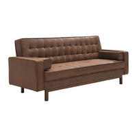 SCHLAFSOFA Klappsofa - Microfaser - Vintage-Optik - Braun - ELEANOR II - Braun, Textil (230/94/94cm) - Vente-Unique