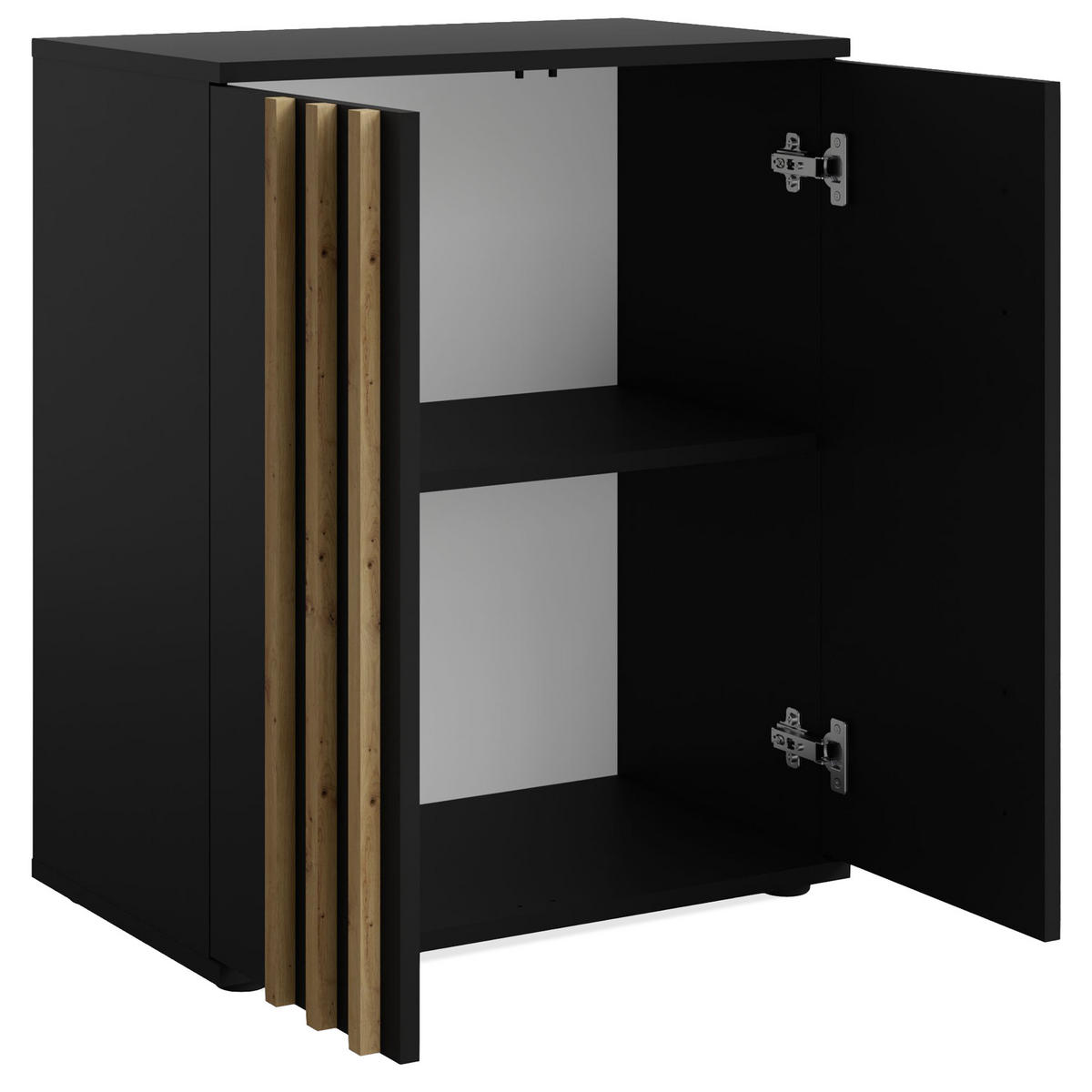 KOMMODE FERIO Türkommode, Modern - Schwarz, Holzwerkstoff (60/73/35cm) - KONSIMO®