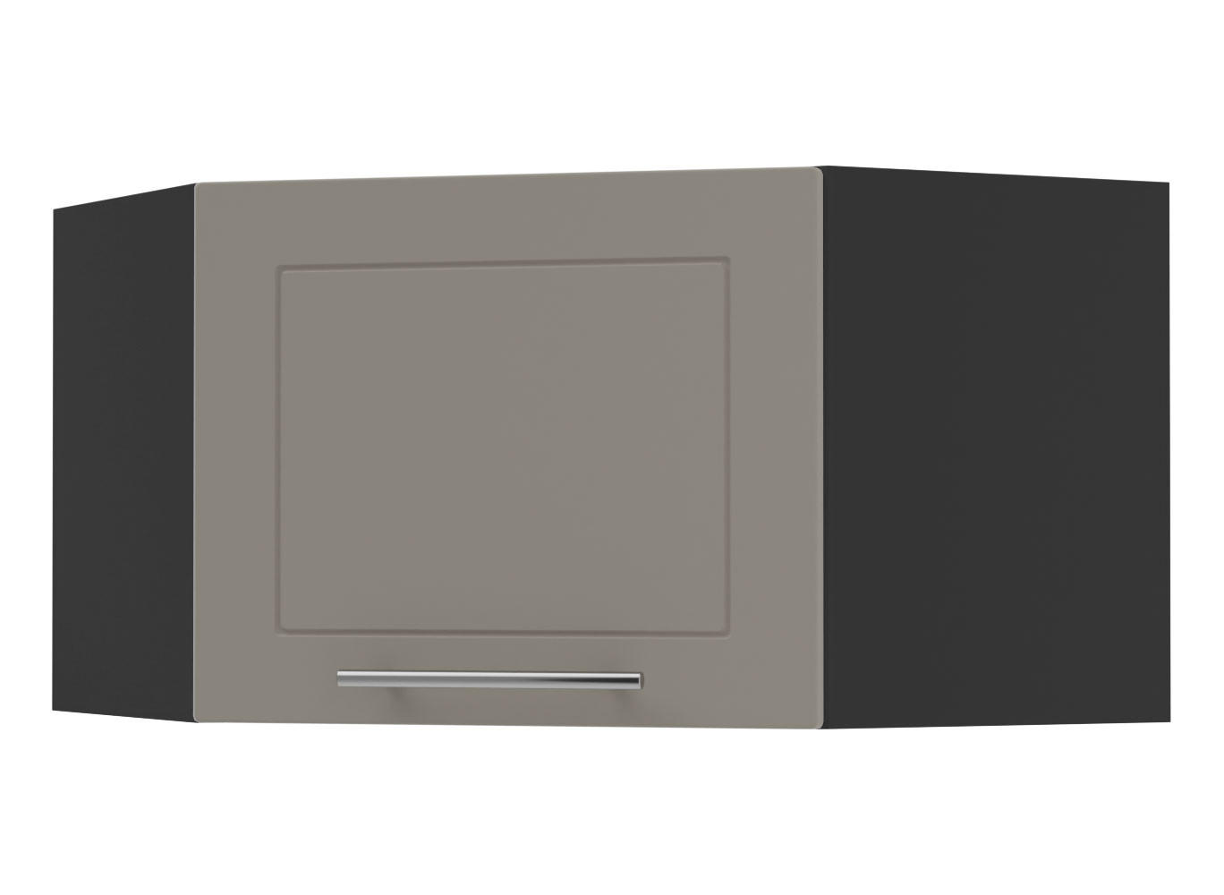Feldmann-Wohnen Eckhängeschrank Beige, Schwarz 60x36x60 cm