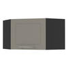 ECKHÄNGESCHRANK Kvantum W10/60/36 Beige Matt / Schwarz Matt 60 / 60 / 36cm - Beige/Schwarz, Holz/Holzwerkstoff (60/36/60cm) - Feldmann-Wohnen