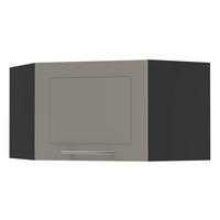 ECKHÄNGESCHRANK Kvantum W10/60/36 Beige Matt / Schwarz Matt 60 / 60 / 36cm - Beige/Schwarz, Holz/Holzwerkstoff (60/36/60cm) - Feldmann-Wohnen