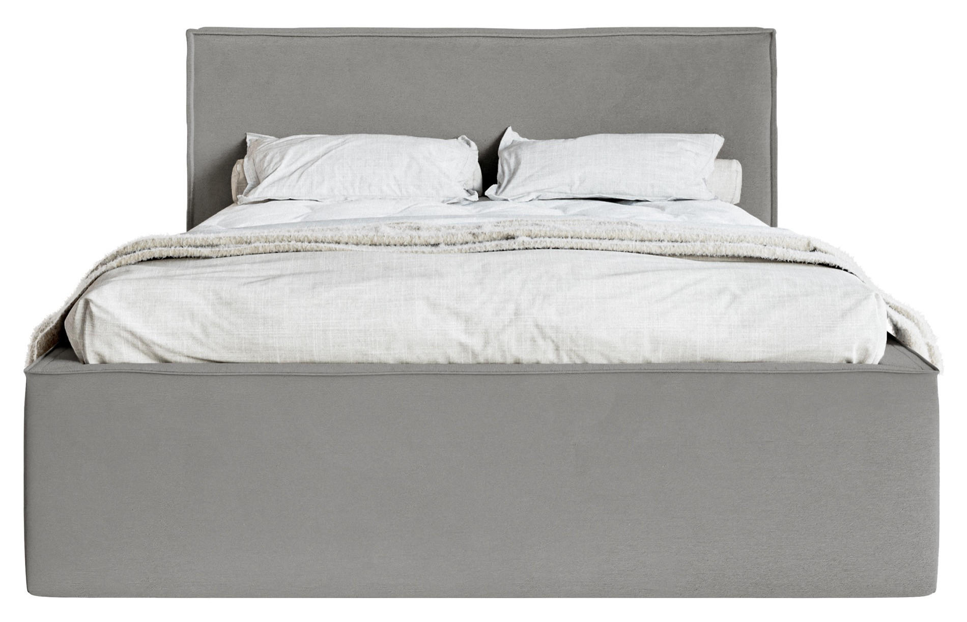 POLSTERBETT LUCERA Grau 180x200 cm - Dunkelgrau/Schwarz, Holz/Textil (180/200cm) - Selsey