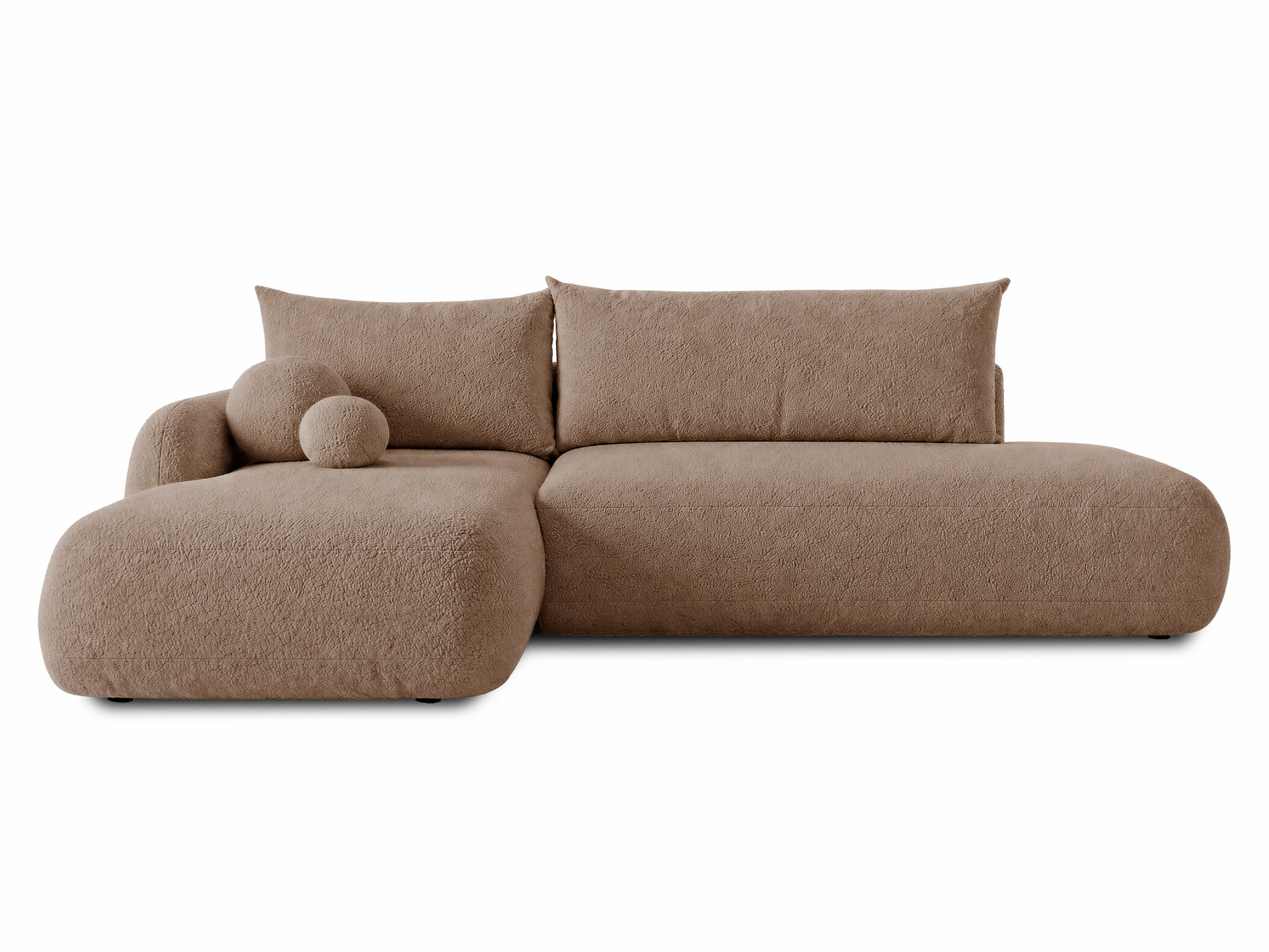ECKSOFA Neto, Seite: Links - Schwarz/Rosa, Holz/Kunststoff (300/187cm) - Sofnet