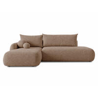 ECKSOFA Neto, Seite: Links - Schwarz/Rosa, Holz/Kunststoff (300/187cm) - Sofnet