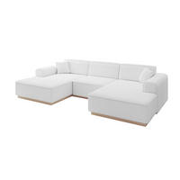 WOHNLANDSCHAFT IREA-U1 - 303x171x83 cm Weiß - Weiß, Holzwerkstoff/Textil (303/83/171cm) - ALTDECOR