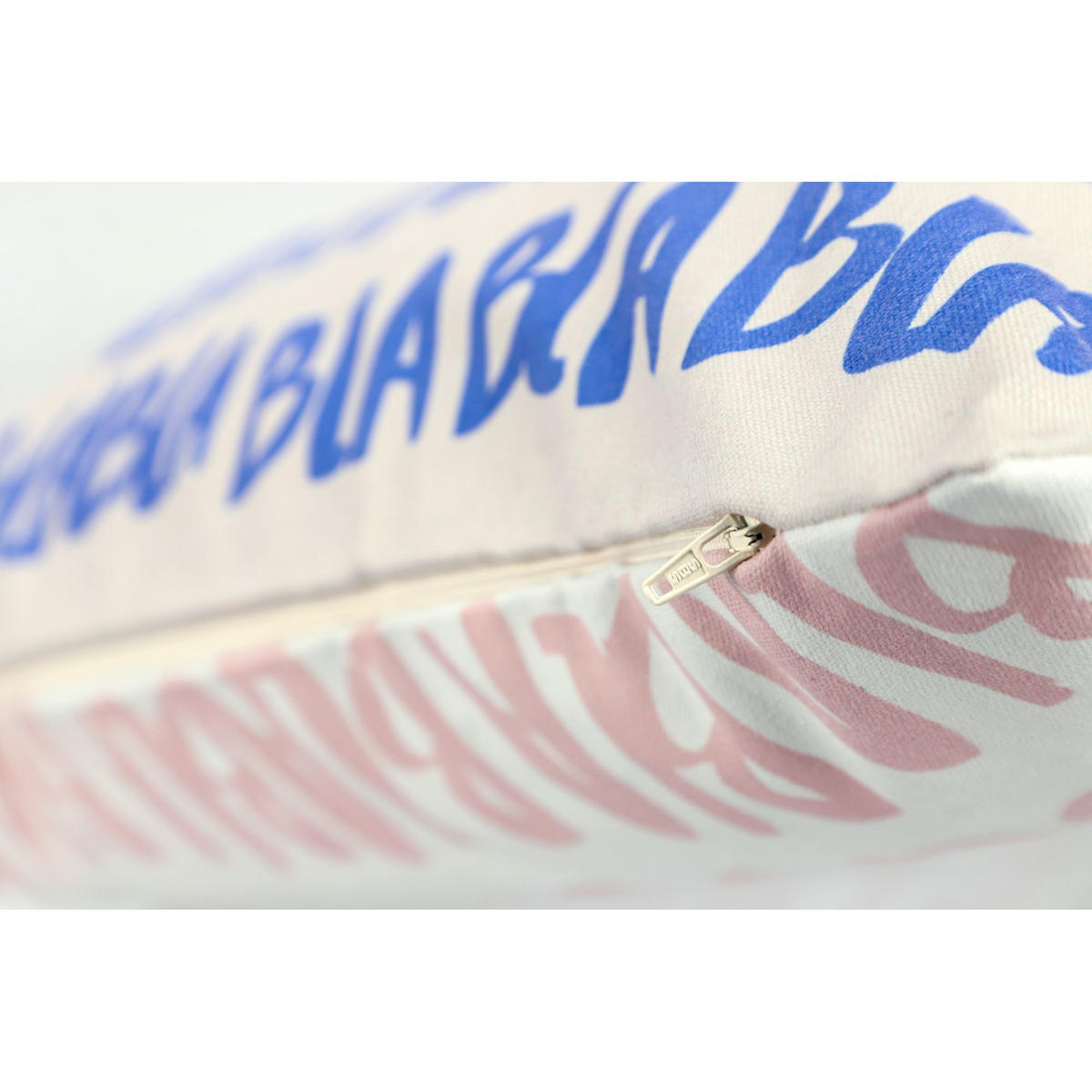 KISSENHÜLLE BLABLA - Blau, Textil (60/40cm) - Tom Tailor