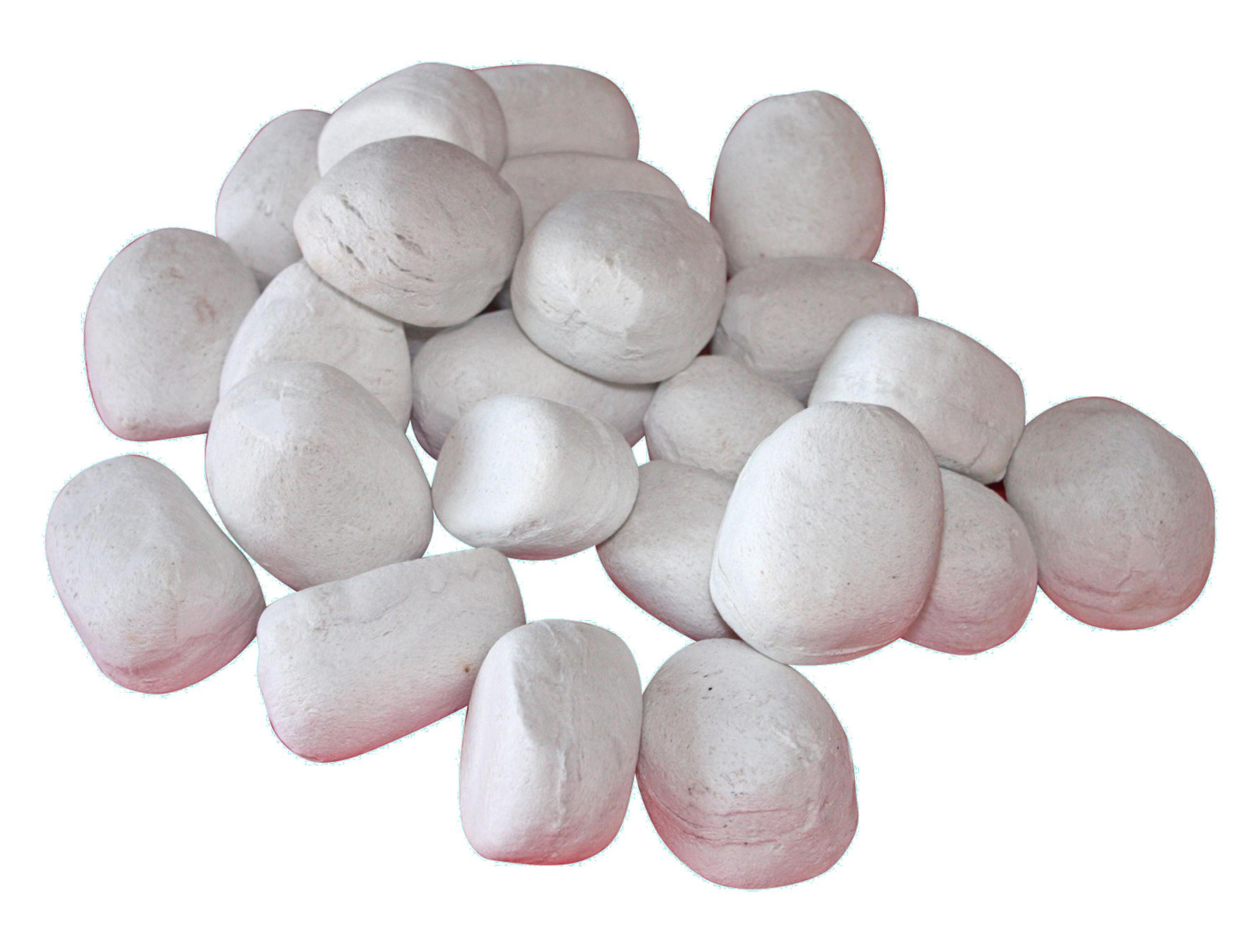 DEKOHOLZSCHEIT Weiß aus Keramik für Kamine und Öfen - Weiß, Keramik (3/3/3cm) - Purline