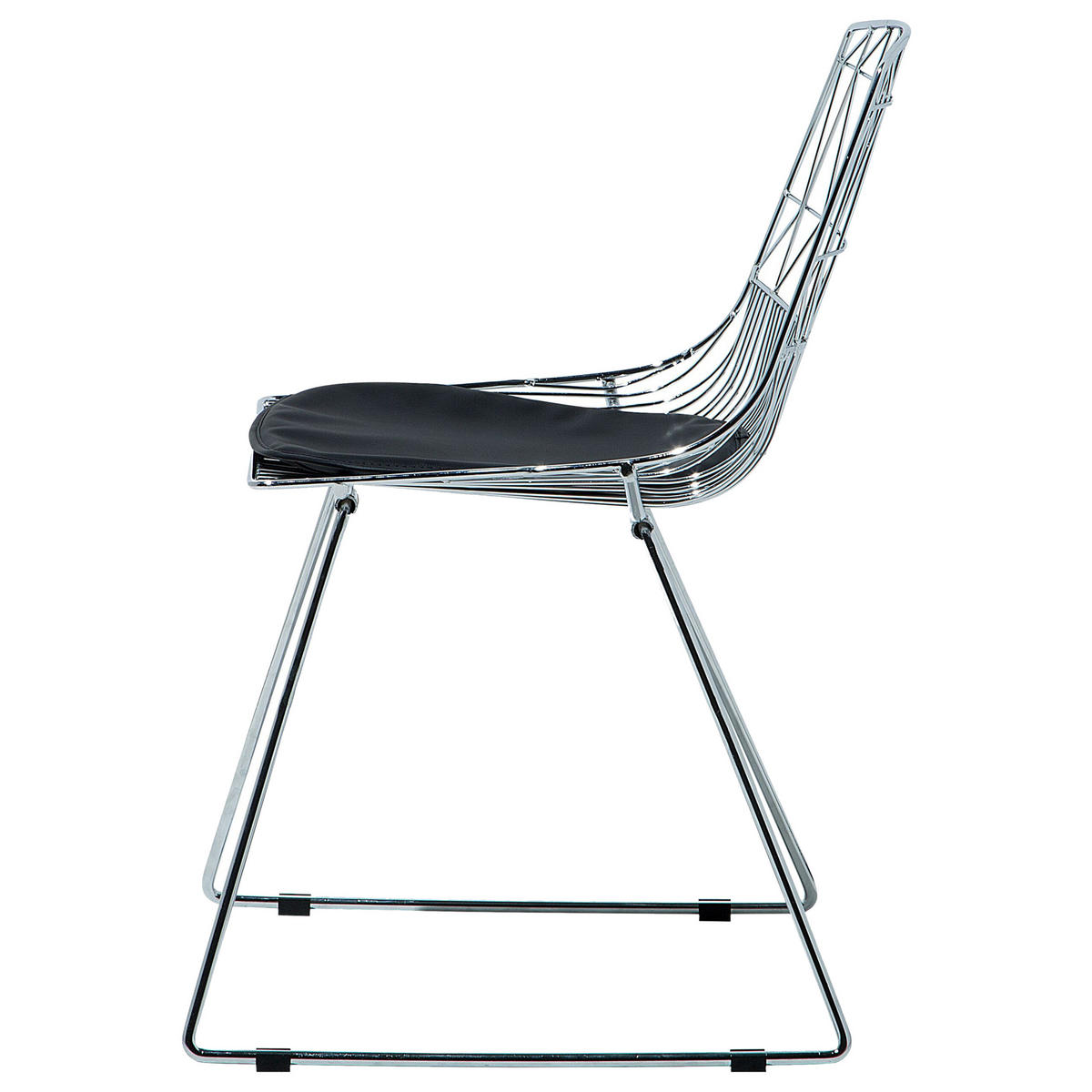 METALLSTUHL 2er-Set Silber Harlan - Silberfarben, Textil/Metall (57/77/54cm) - Beliani