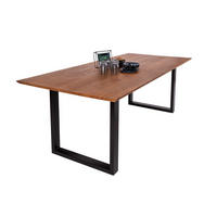 ESSTISCH ATLANTA - Schwarz/Braun, Holz/Metall (100/220/77cm) - SAM