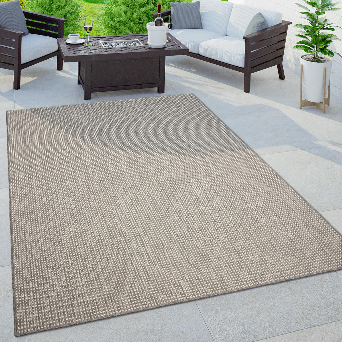 OUTDOORTEPPICH 60/100 cm Napoli 777 - Grau, Textil (60/100cm) - Paco Home