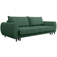 3-SITZER SCHLAFSOFA Cortez grün - Schwarz/Grün, Textil (251/76/95cm) - Beautysofa
