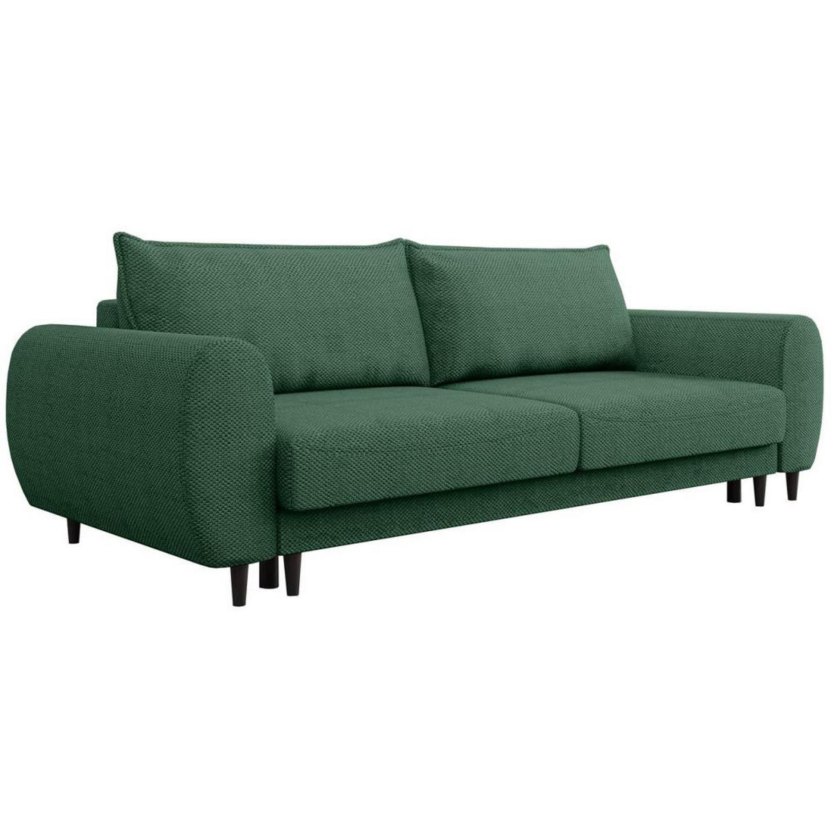 3-SITZER SCHLAFSOFA Cortez grün - Schwarz/Grün, Textil (251/76/95cm) - Beautysofa