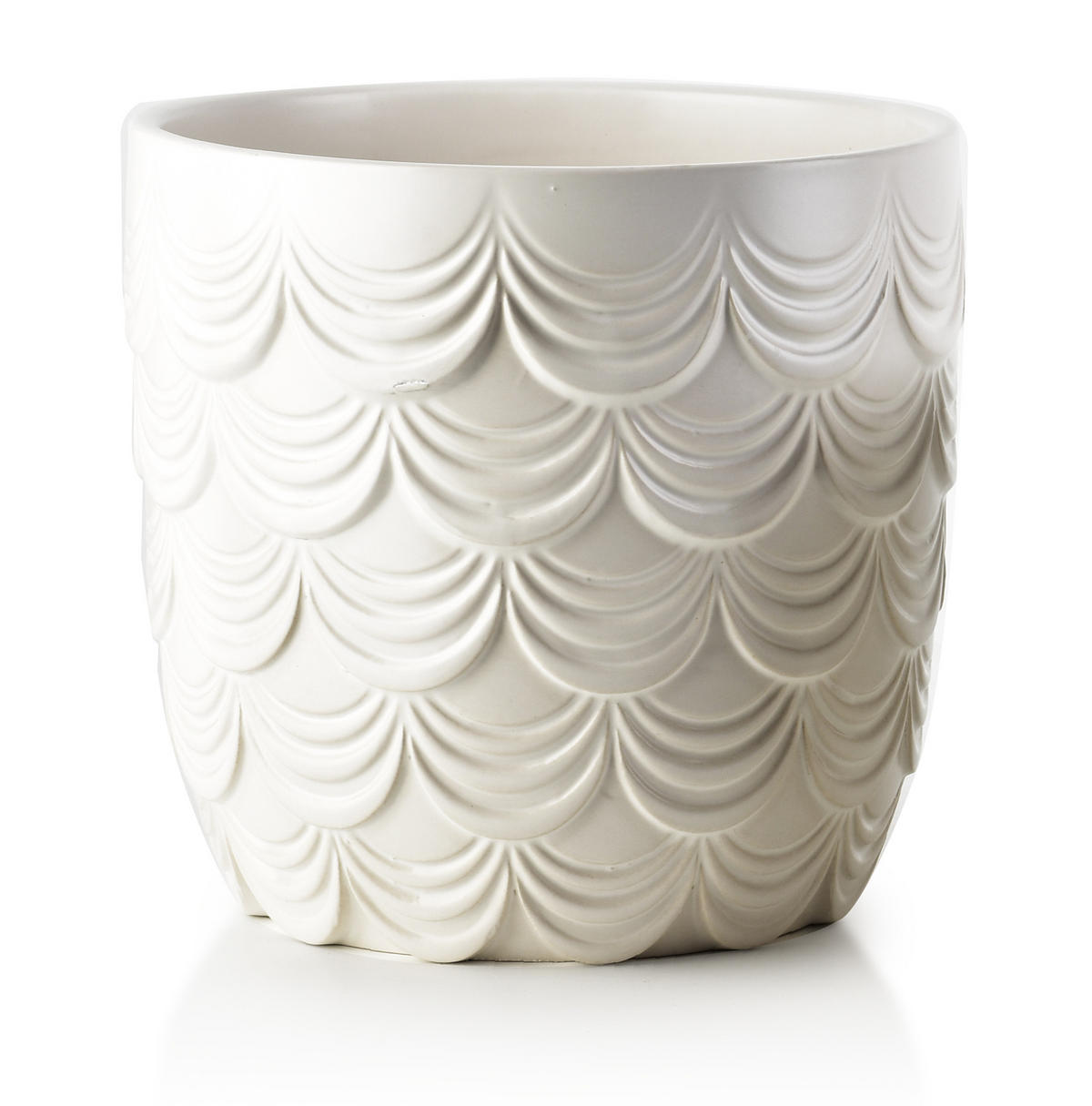 BLUMENTOPF Neva Weiß 20/20/20 cm Keramik - Weiß, Keramik (20cm) - Mondex