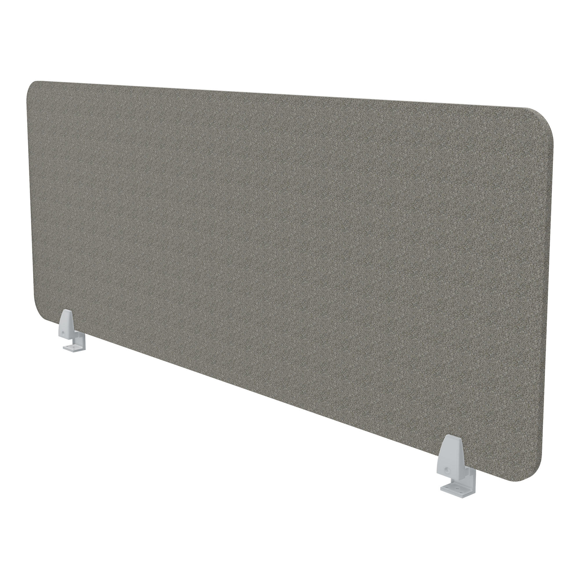 TISCHTRENNWAND Schreibtischtrennwand VITECO 140cm Sesame Weißaluminium / Sesame Weißaluminium 1400mm - Dunkelgrau/Silberfarben, Textil (140/1.2/56.2cm) - ASSMANN