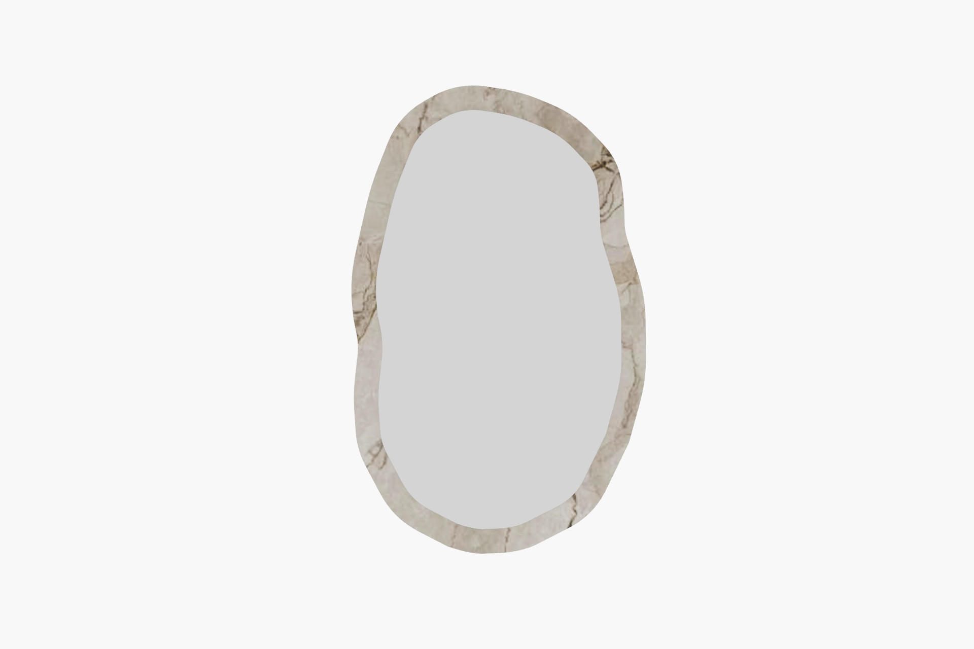WANDSPIEGEL Eleganza Weiß Marmor Optik 92680 - Weiß, Holzwerkstoff (52/85/2cm) - moebel17