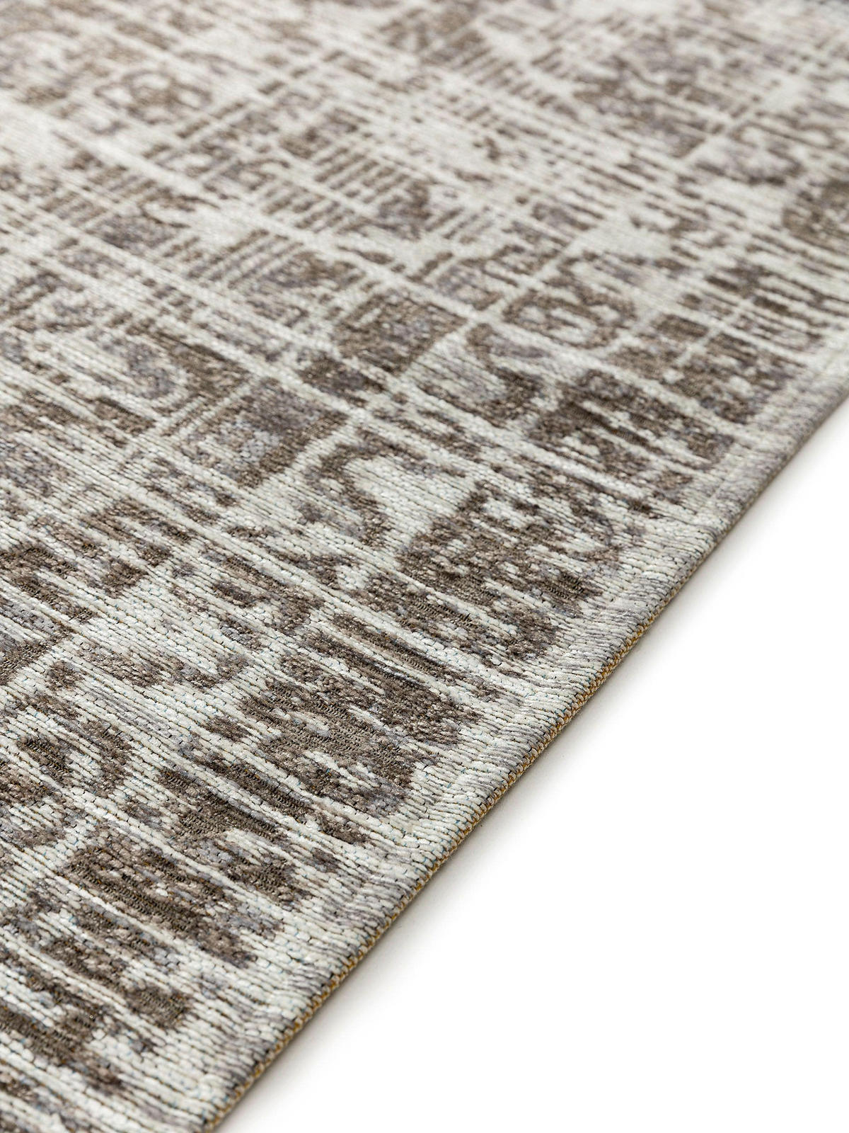 FLACHGEWEBETEPPICH Frencie Grau 80x165 cm - Grau, Textil (80/165cm) - benuta Nest