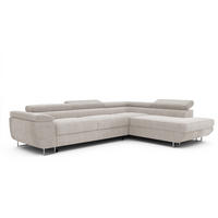 ECKSOFA ANTON mit Schlaffunktion und Bettkasten Creme - Creme, Holzwerkstoff/Kunststoff (274/203cm) - Idohome
