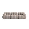 MODULARES-SOFA Bellis aus Samt beige 3 Sitzplätze - Beige, Textil (94/63/282cm) - Micadoni