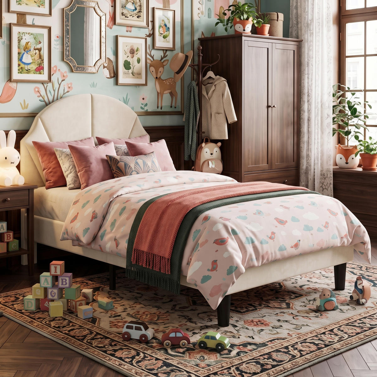 POLSTERBETT Klassisch mit Höhenverstellbarem Kopfteil 90/200 cm Samt Beige - Beige, Textil (90/200cm) - Creahappy