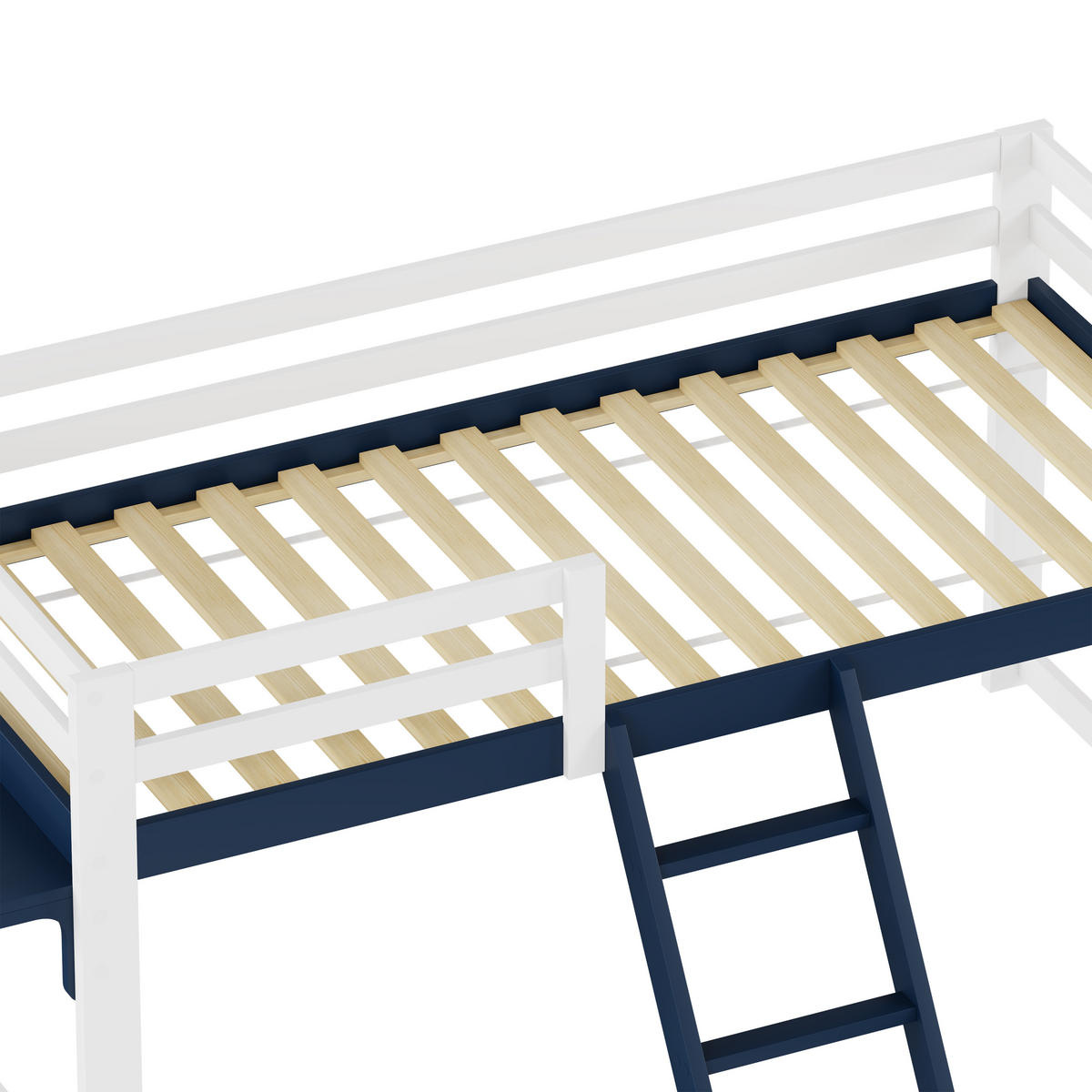 HOCHBETT 90/200 cm mit Rausfallschutz, DE-41907, in Marineblau - Blau, Holzwerkstoff (90/200cm) - ComfortXL