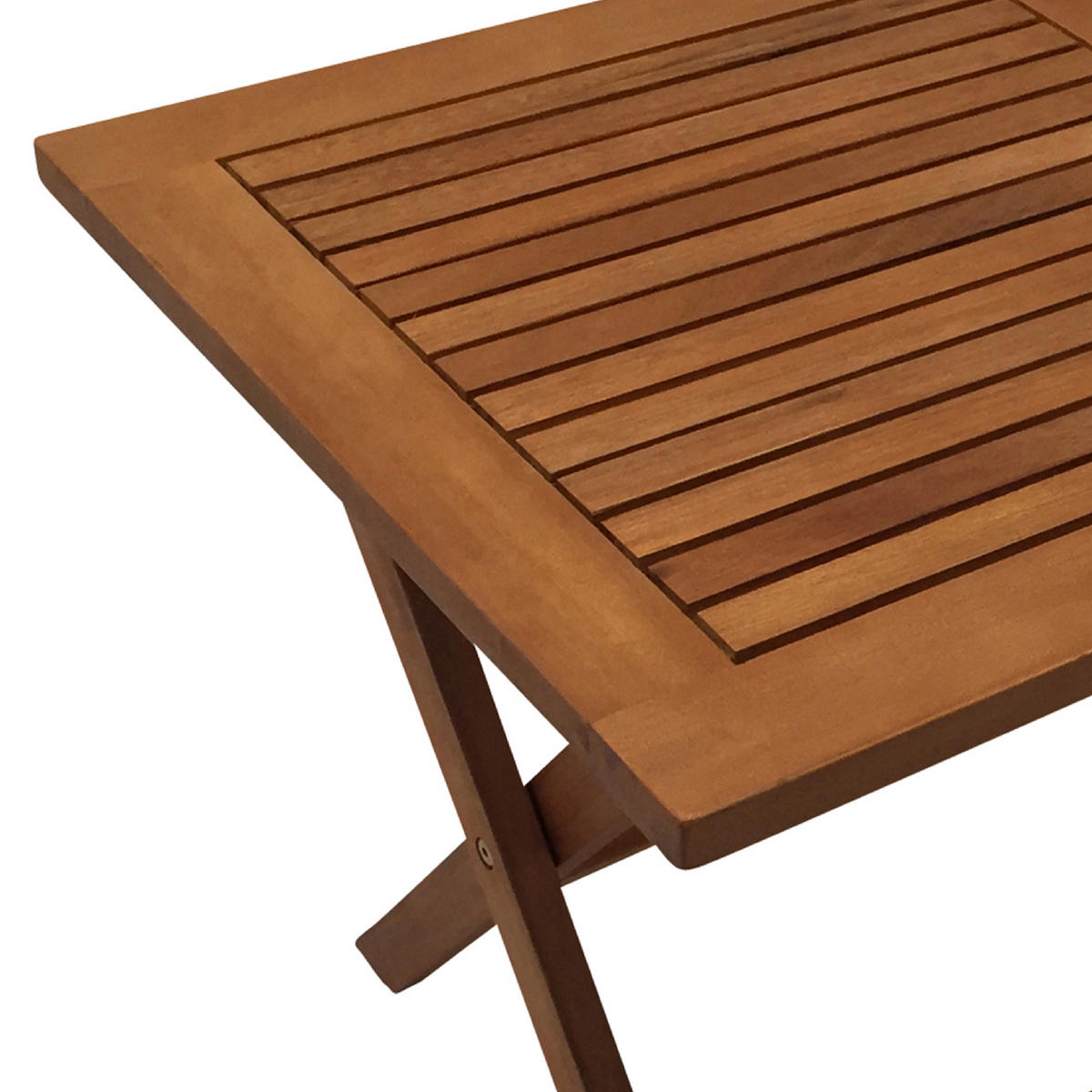 BEISTELL-KLAPPTISCH Atherton - Bistrotisch aus Akazienholz, Oberfäche geölt, BxTxH: 45x45x45 cm - Braun, Metall (45/45/45cm) - TPFGarden