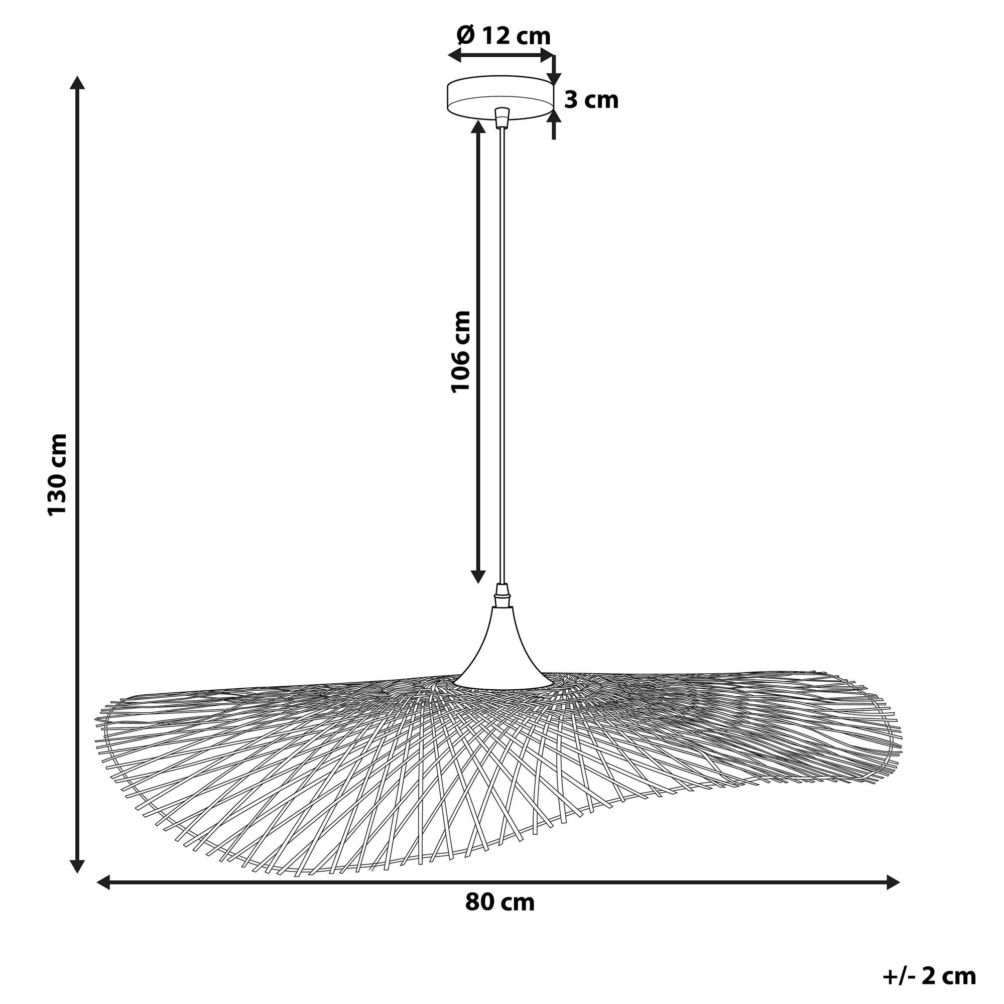 Thumbnail - Beliani Hängeleuchte, Hellbraun, Holz, 80x130x80 cm, Lampen & Leuchten, Innenbeleuchtung, Hängelampen, Pendelleuchten