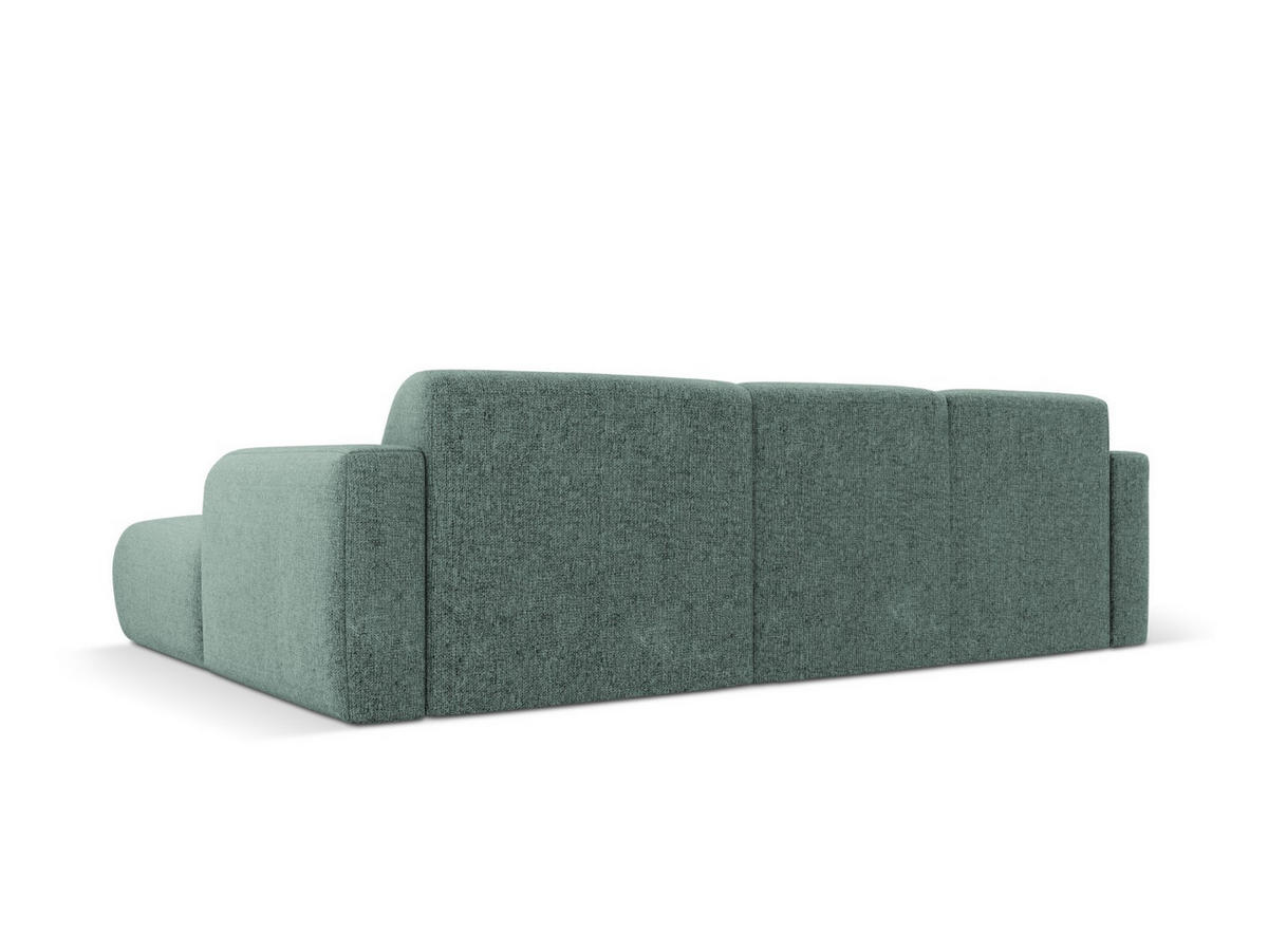 ECKSOFA rechts Molino aus Chenille-Stoff petrol 4 Sitzplätze - Petrol, Textil (170/250cm) - Micadoni