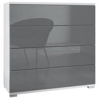 KOMMODE Pavos Grau Hochglanz - Grau, Holzwerkstoff (76/76/35cm) - Vladon