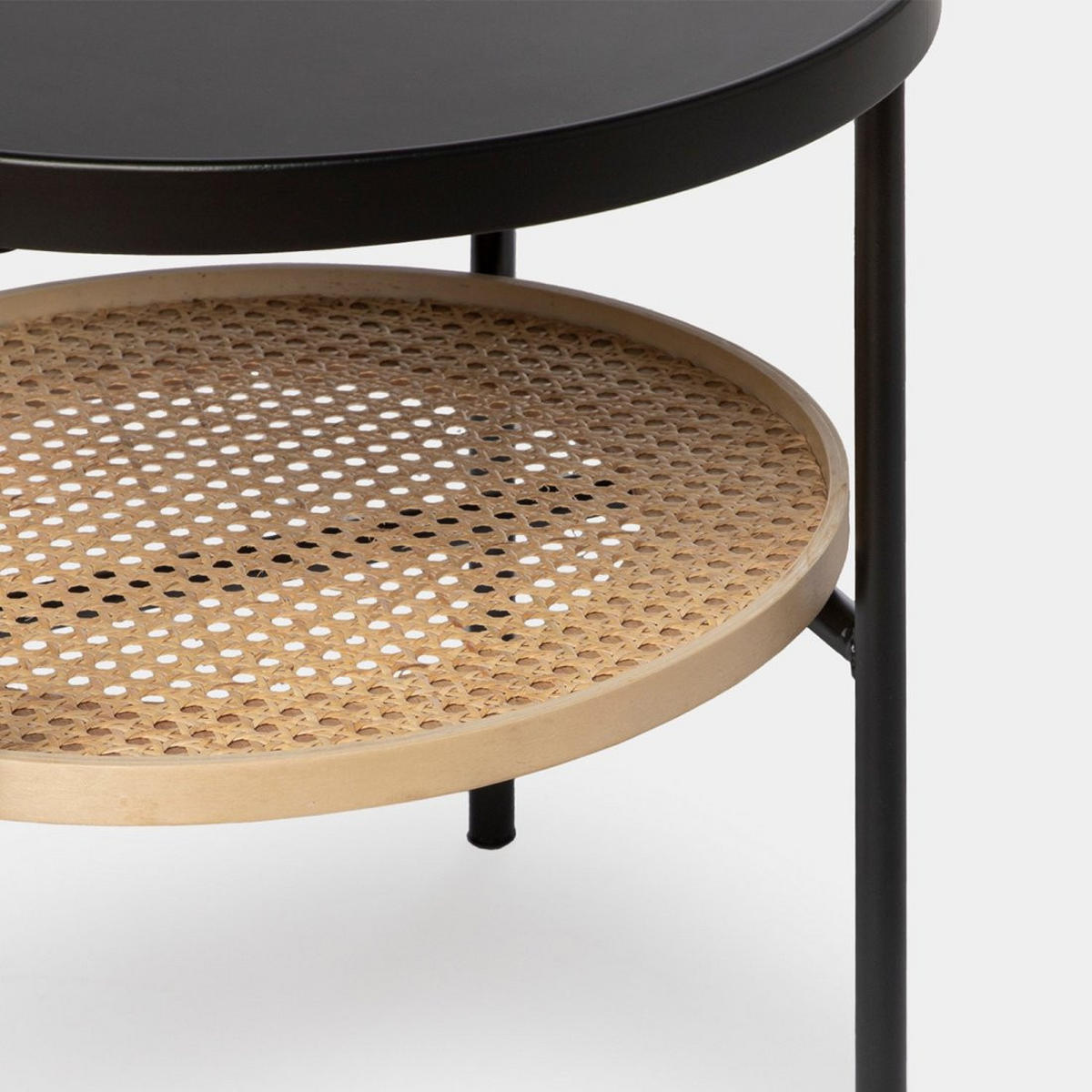 BEISTELLTISCH Niko Schwarz 45 cm x 46,5 cm - Schwarz, Metall (45/45/46cm) - Klast Home