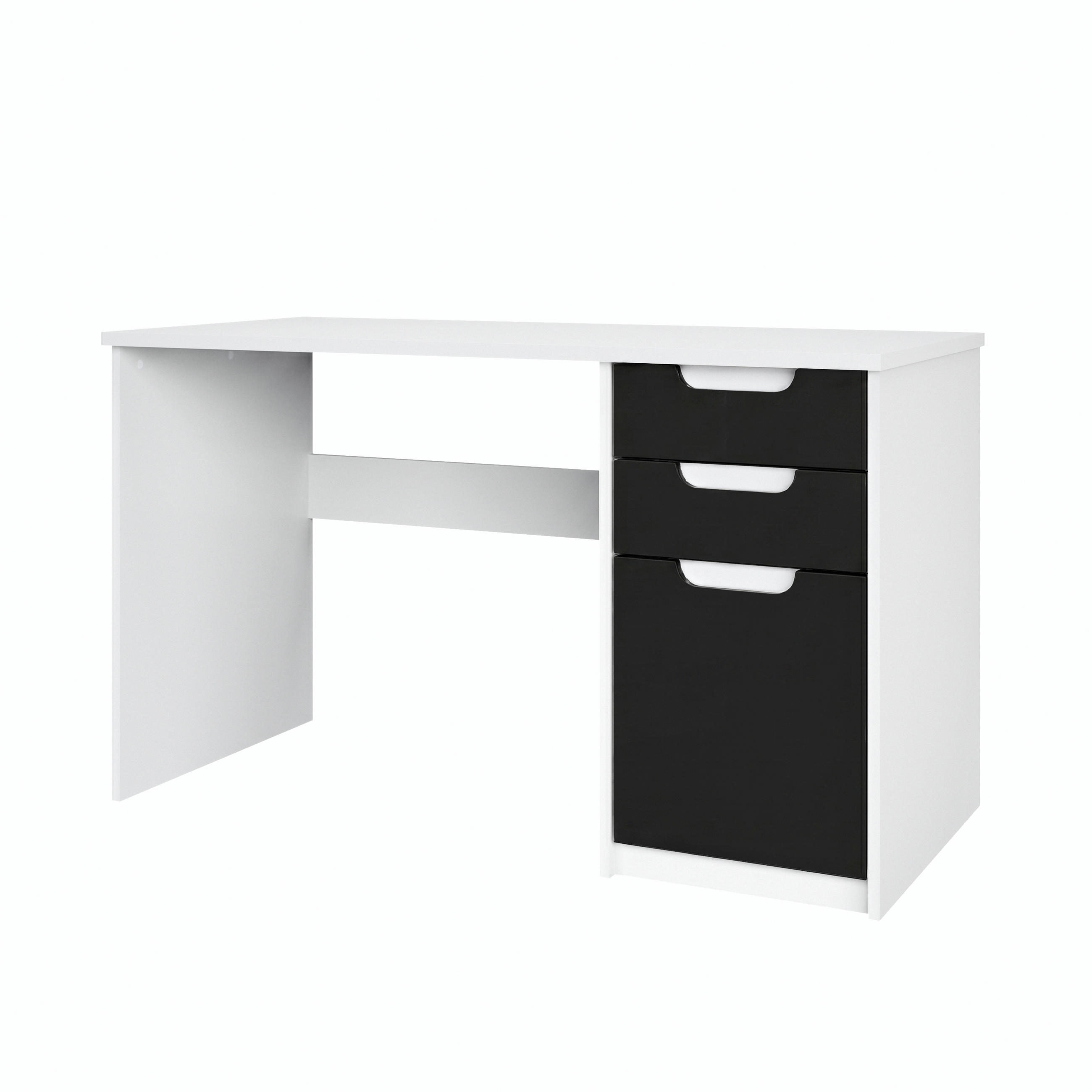 Vladon Schreibtisch Schwarz 60x76x129 cm