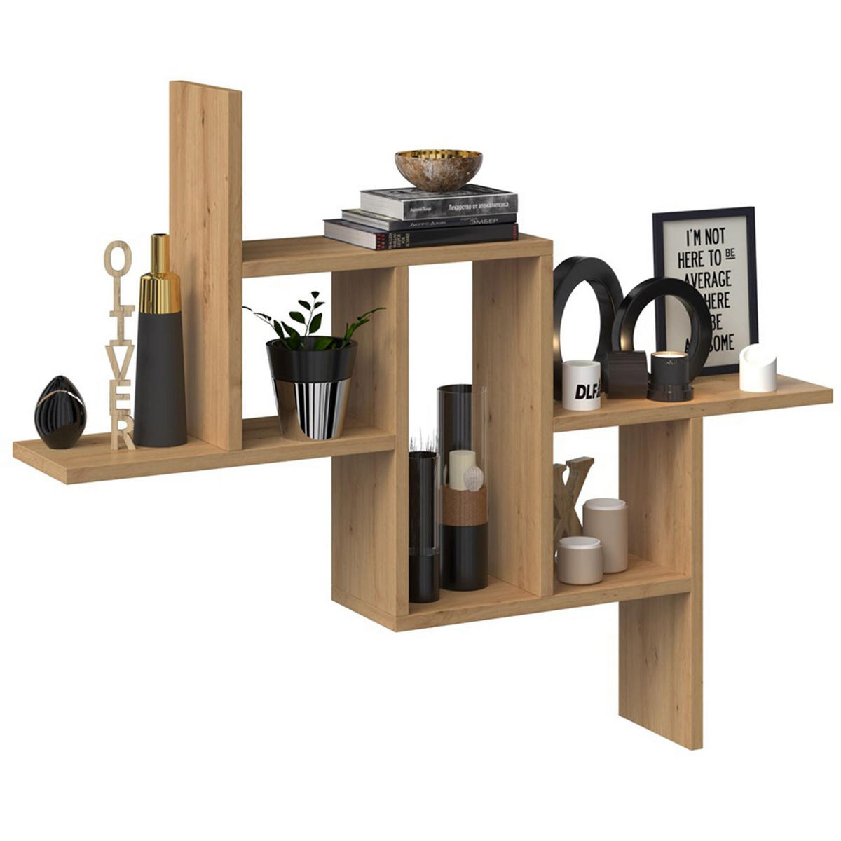 WANDREGAL Fiesta Artisan Eiche 90 cm - Eichefarben, Holzwerkstoff (90/73.5/15cm) - Selsey