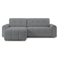 ECKSOFA Simolla Grau links - Schwarz/Grau, Kunststoff/Textil (268/180cm) - Selsey