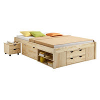 FUNKTIONSBETT SABRINA 140X200 CM - Naturfarben, Holz (148/48/211cm) - IDIMEX