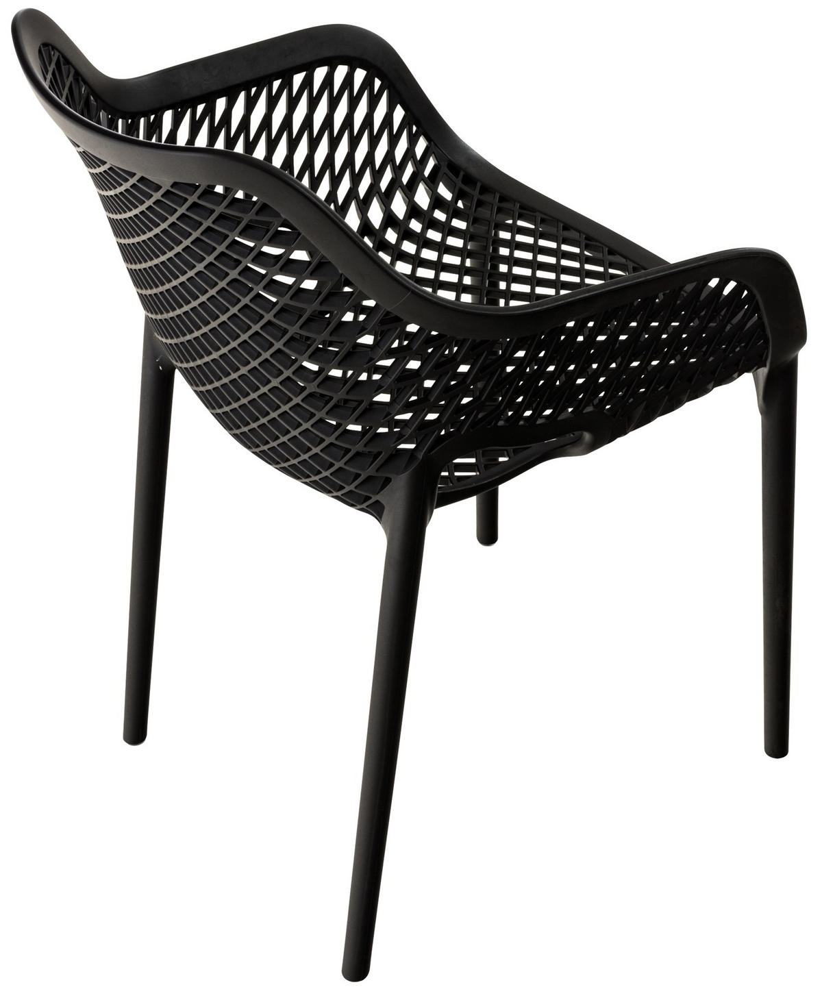 GARTENSTUHL Kunststoff Schwarz - Schwarz, Kunststoff (57/81/60cm) - CLP