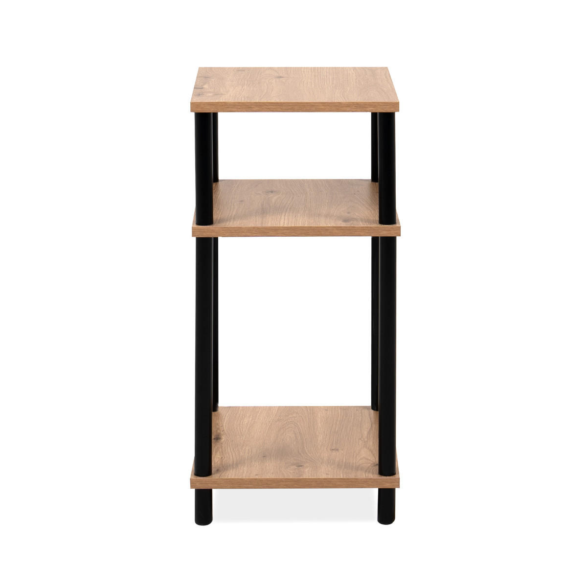 BEISTELLTISCH mit 2 offenen Nischen 30/34/60 cm - Schwarz/Eiche Artisan, Holzwerkstoff (34/30/60cm) - Calicosy