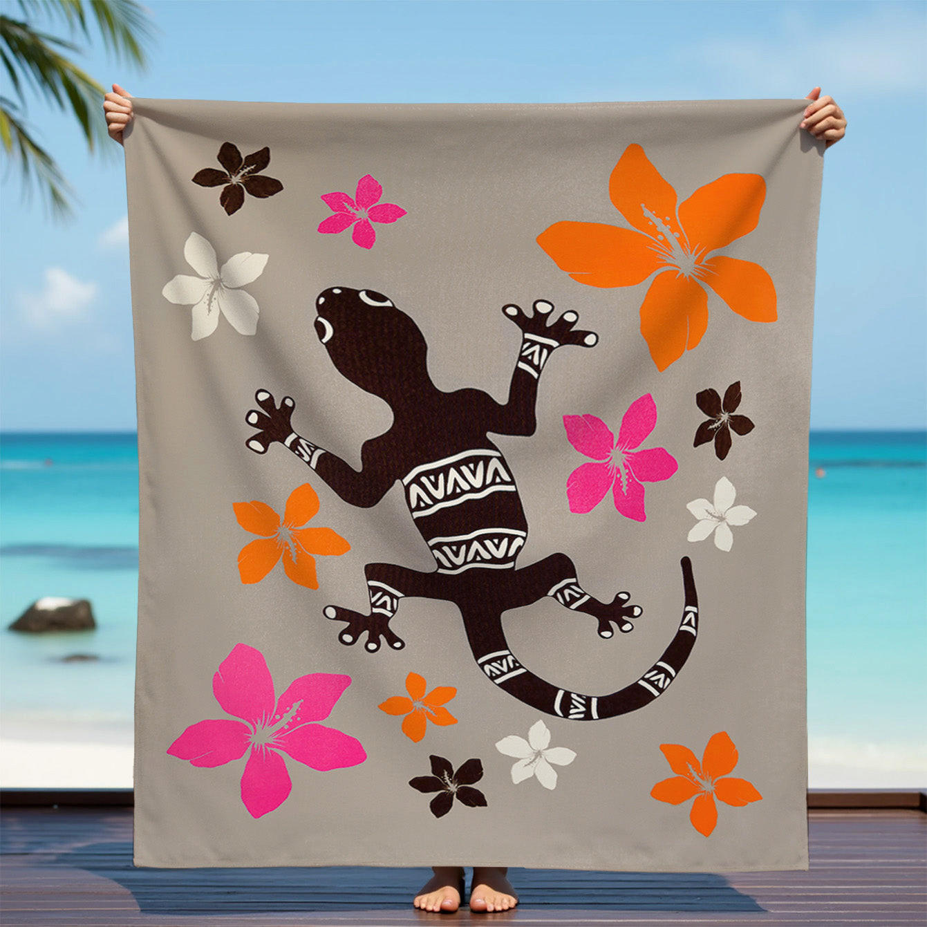 STRANDTUCH XL Mikrofaser Mehrfarbig 140x170 220g/m² - Tavira - Multicolor, Textil (140/170cm) - LE COMPTOIR DE LA PLAGE