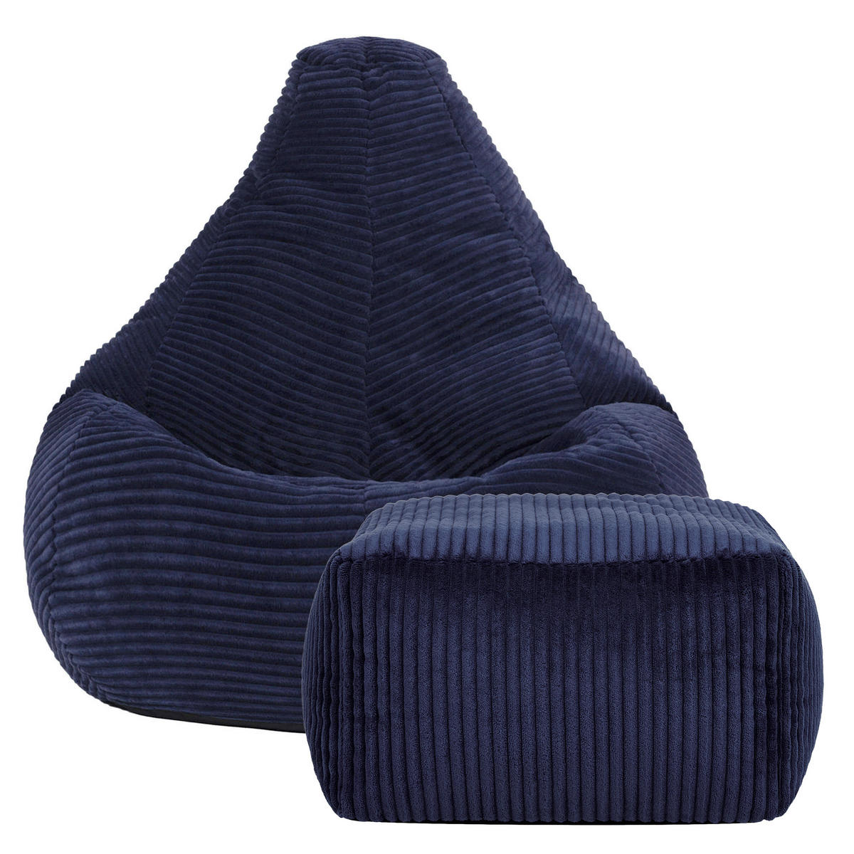KINDERSITZSACK mit Hocker Dalton Cord - Dunkelblau, Textil (69/59/65cm) - icon