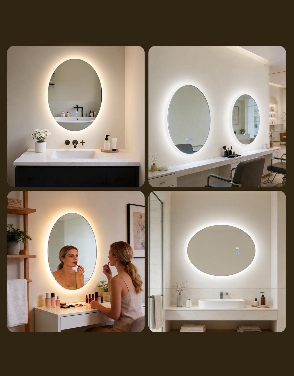 LED BADEZIMMERSPIEGEL 3/60/80cm - Weiß, Glas (3/80/60cm) - Nettlife