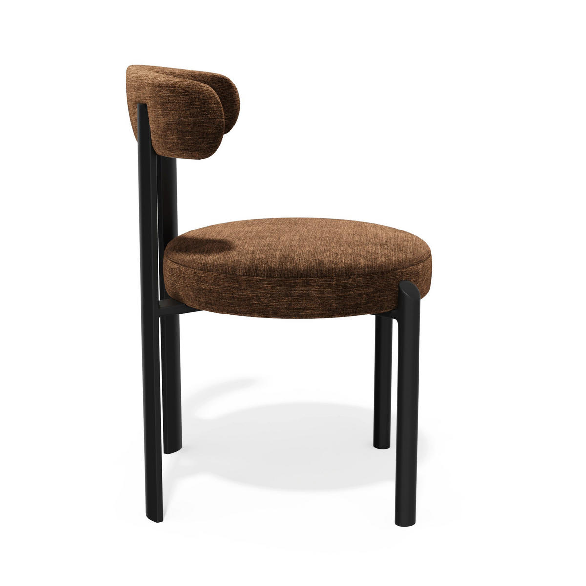STÜHLE 2er Set NOMA Köpergewebe mit weichem Griff Braun 56cm - Braun, Textil (56/77/55cm) - Premium Interiors