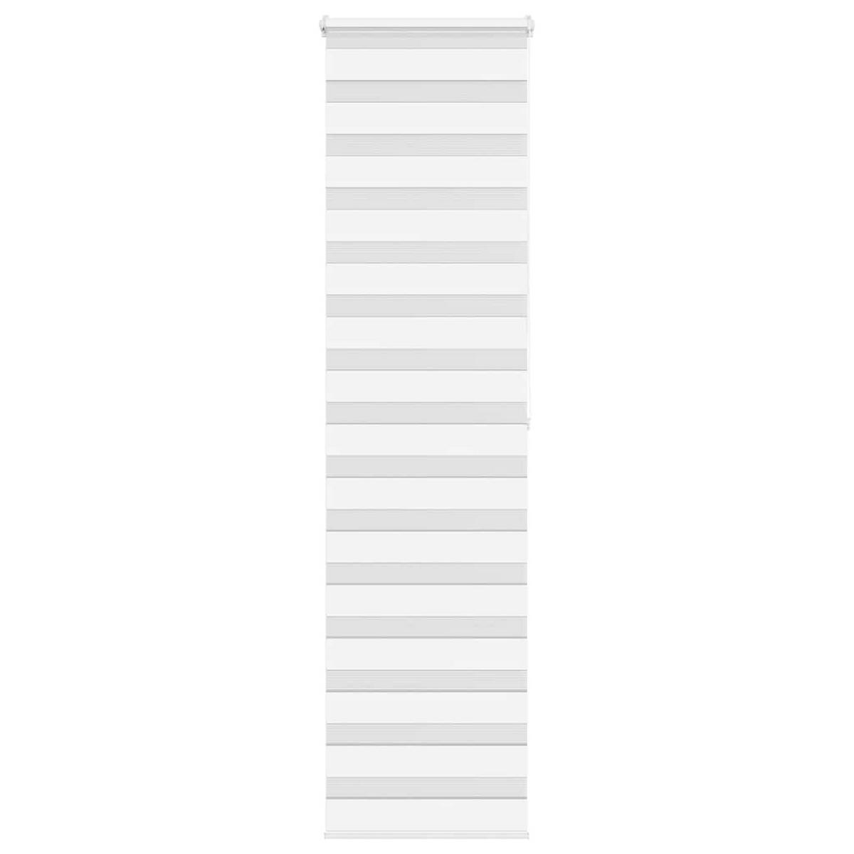 DOPPELROLLO 55/200 cm Stoffbreite 50,9 cm aus Polyester Weiß - Weiß, Textil (55/200cm) - vidaXL