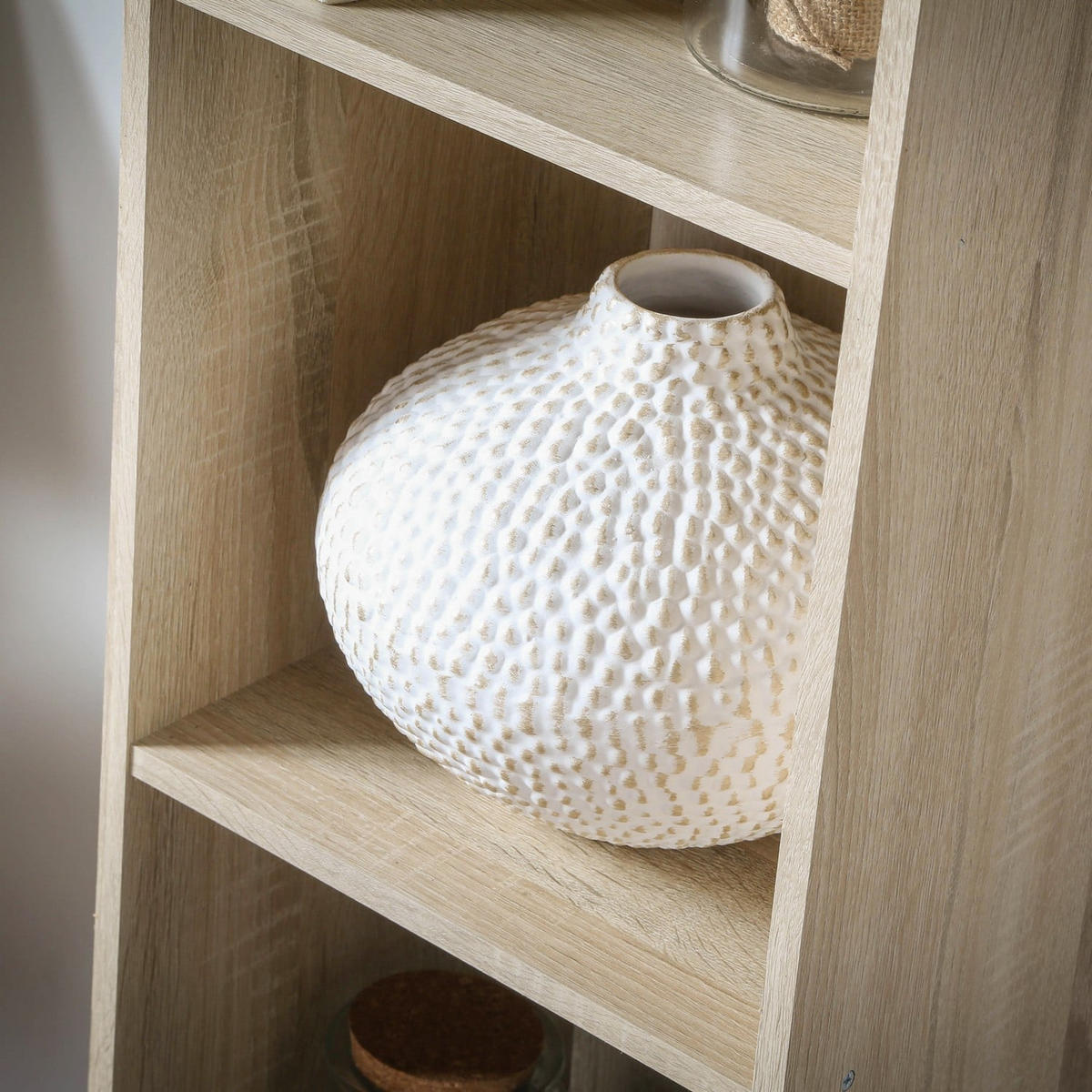 MÖBEL mit 4 Fächern 31,1/29,5/122,5 cm - Eichefarben, Holzwerkstoff (30.9/122.5/30.9cm) - Calicosy