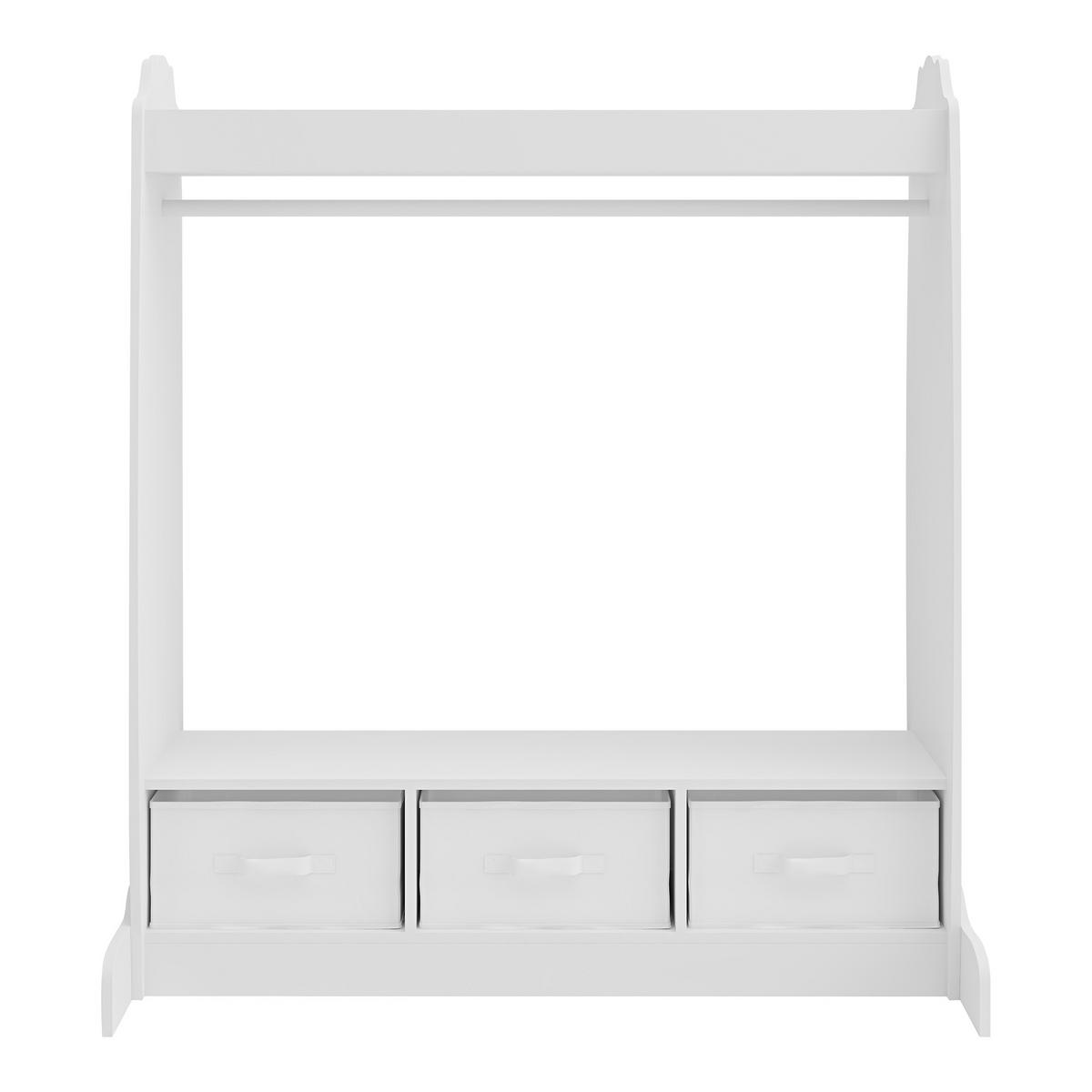 KINDERGARDEROBE Moskenes - Weiß, Holzwerkstoff (95/106.5/61cm) - [en.casa]