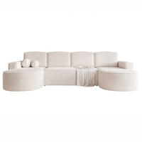 WOHNLANDSCHAFT U-Form mit Schlaffunktion, Creme - Weiß, Holzwerkstoff/Kunststoff (316/88/157cm) - Idohome