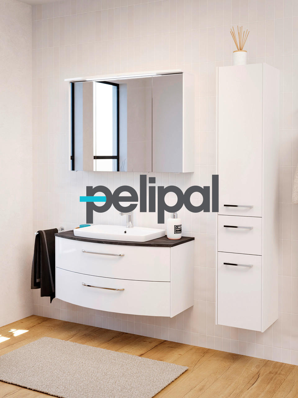 Pelipal Badezimmer weiß Bademantel 