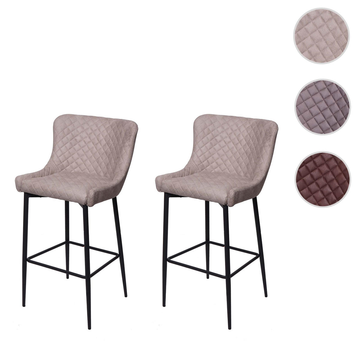 BARHOCKER Grau 2er-Set - Grau, Metall (47/105/47cm) - MCW